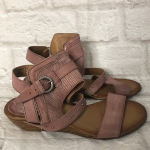 Miz Mooz Sandals 36 Wedge Pink leather